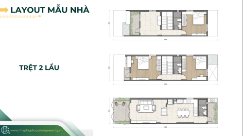 Thiết kế 1 trệt 2 lầu