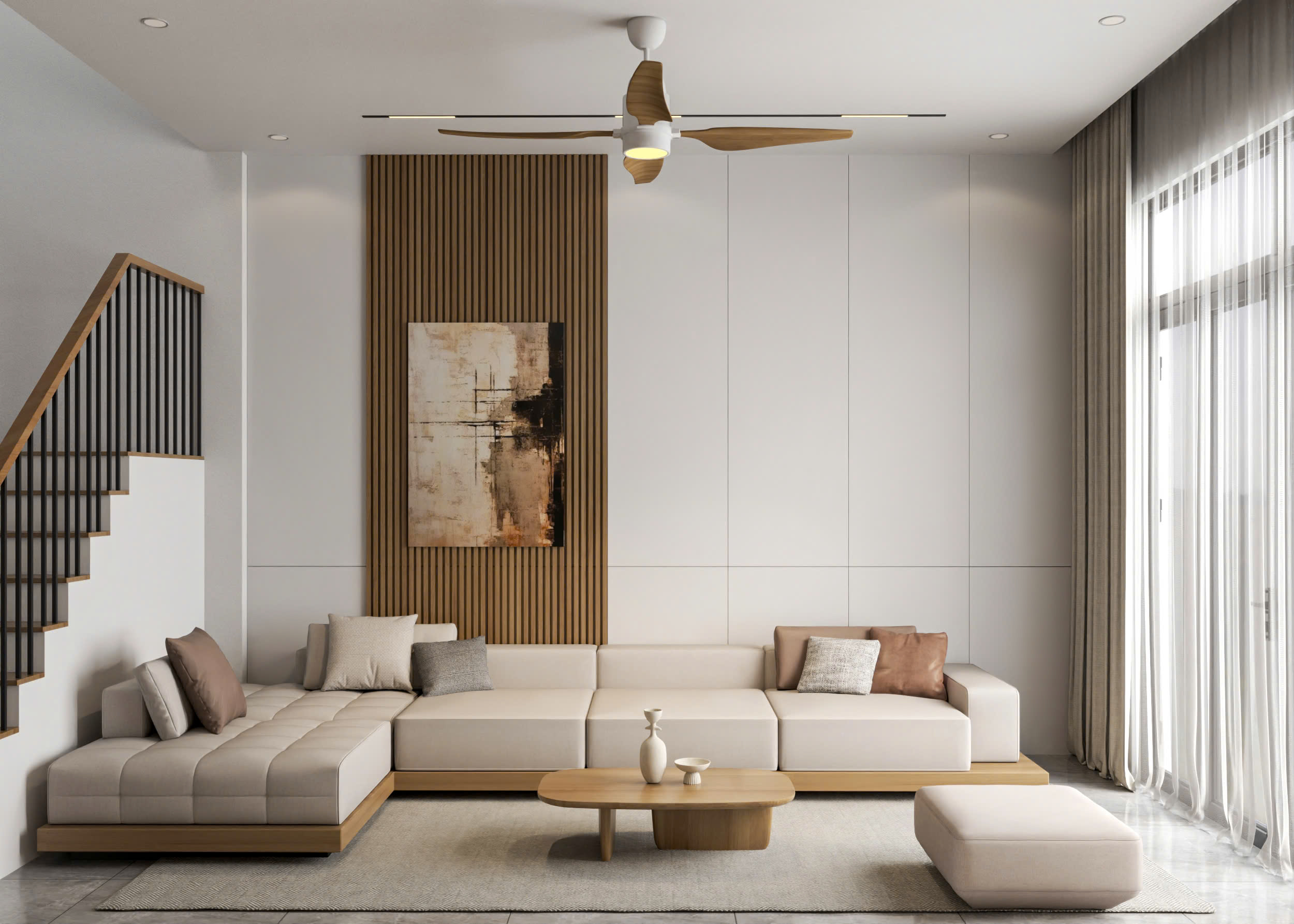 Phối cảnh phòng khách thứ hai căn Solaris